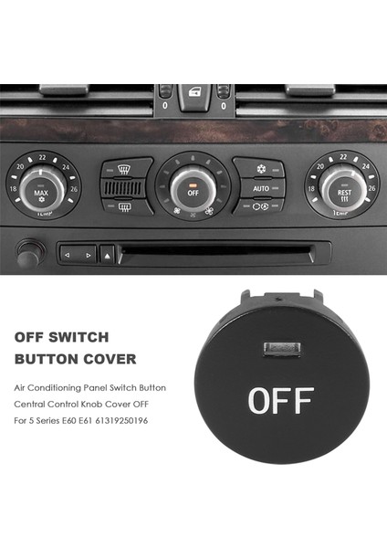 Bmw 5 Serisi E60 E61 61319250196 Için Klima Paneli Anahtar Düğmesi Merkezi Kontrol Düğmesi Kapağı Kapalı (Yurt Dışından)
