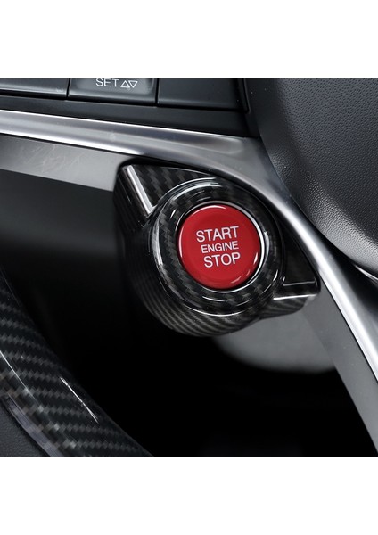 Alfa Romeo Giulia Stelvio 2017 2018 Karbon Fiber Stil Abs Plastik Araba Çalıştırma Motor Durdurma Kapağı Trim (Yurt Dışından) modelleri
