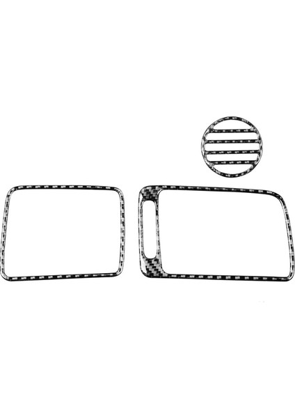 Honda Civic 8th Gen 2006-2011 Için 3 Adet Karbon Fiber Yardımcı Pilot Dashboard Hava Firar Trimi (Yurt Dışından)