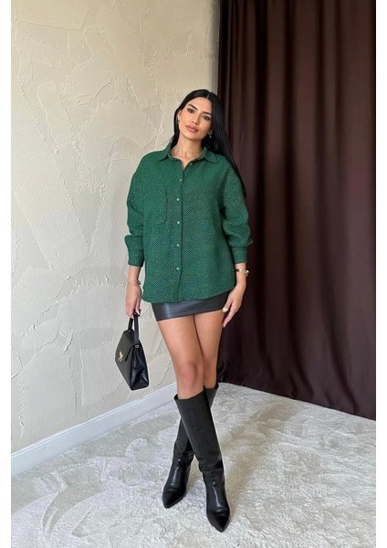 Yeşil Işıltılı Gömlek