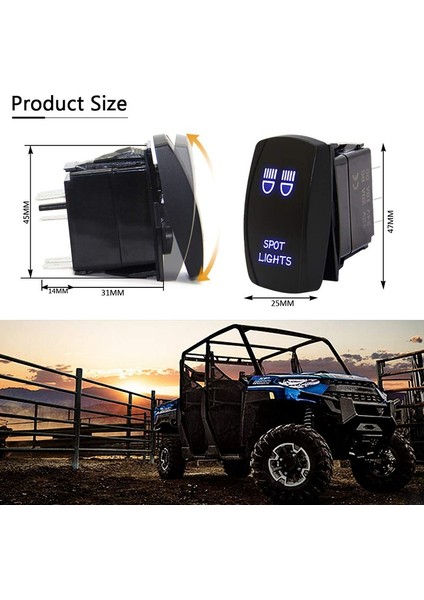 Rocker Anahtarı Sasquatch Işıkları Vinç Giriş/çıkış Spot Işık Anahtarı Atv Can-Am Maverick X3 Polaris Ranger Rzr Tekne Suv (Yurt Dışından)