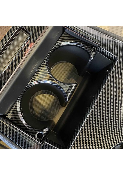 Araba Abs Karbon Fiber Ön Su Bardağı Tutucu Koruyucu Çerçeve Kapak Trim Etiket Aksesuarları Toyota Sienna 2021 2022 Için (Yurt Dışından)