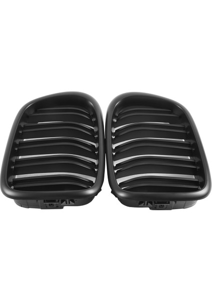 Ön Tampon Böbrek Izgarası Yedek Çift Çıta Izgaraları Bmw E39 5 Serisi 525 528 1995-2004 Mat Siyah (Yurt Dışından)