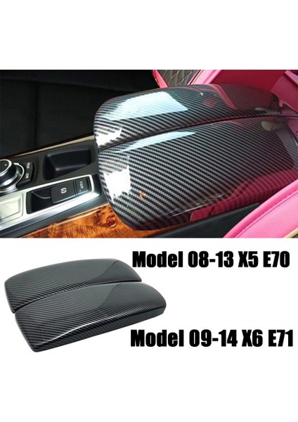 Araba Saklama Kutusu Paneli Kapak Kol Dayama Kutusu Paneli Bmw X5 X6 E70 E71 Merkezi Konsol Dekorasyon Abs Yapış Tipi (Yurt Dışından)