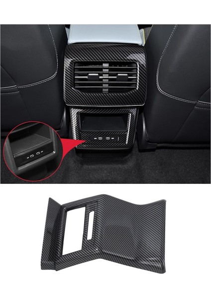 Id.4x Id.4 Id4 2021 2022 Karbon Fiber Araba Arka Hava Çıkış Havalandırma Kapağı Trim Anti-Kick Dekorasyon Çıkartması Aksesuarları (Yurt Dışından) modelleri