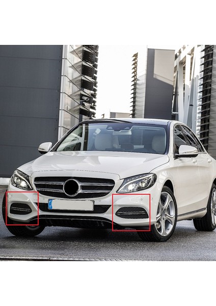 Ön Tampon Izgarası Sis Aydınlatma Koruması ve Krom Trimler Mercedes-Benz C Sınıfı Için W205 C180 C200 C250 2058851223 2058851123 (Yurt Dışından) modelleri