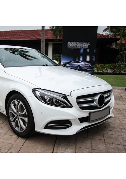 Ön Tampon Izgarası Sis Aydınlatma Koruması ve Krom Trimler Mercedes-Benz C Sınıfı Için W205 C180 C200 C250 2058851223 2058851123 (Yurt Dışından) fırsatları