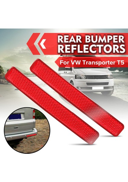 2 Adet Arka Tampon Reflektör Kuyruk Işık Çubukları Fren Park Uyarısı-Vw/volkswagen/transporter T5 (Yurt Dışından)