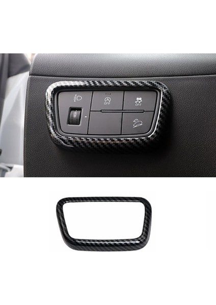 Hyundai Tucson 2021 2022 Için Araba Far Ayar Düğmesi Anahtarı Kapağı Trim Çerçeve Etiket, Karbon Fiber ve Siyah (Yurt Dışından) fiyatları