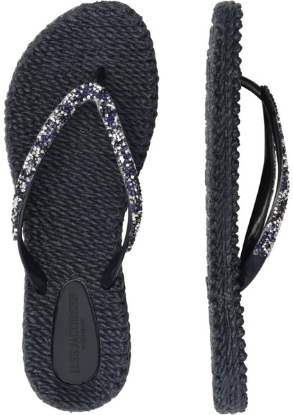 Ilse Jacobsen - CHEERFUL03G - Flip Flop With Glitter-Dark Indıgo
