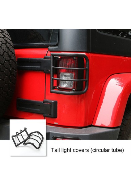 Çift L & R Kuyruk Işık Kapakları Kuyruk Işık Muhafızları Dekoratif Kapaklar Jeep Wrangler Jk 2007-2018 Dekorasyon Aksesuarları (Yurt Dışından) fırsatları