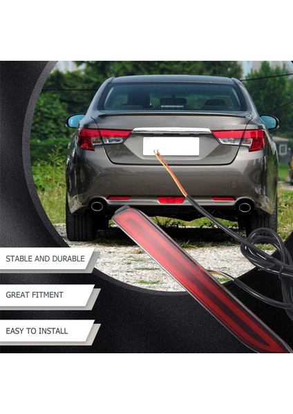 Toyota Camry 2006-2014 Için LED Tampon Reflektör Parlak Kırmızı Lens Fren Lambaları (Yurt Dışından)