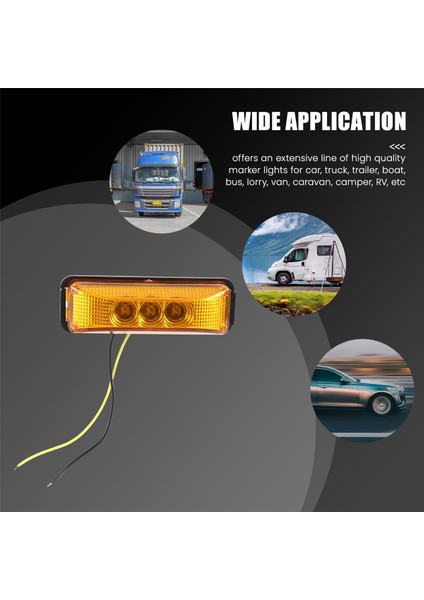 3 LED 3.9 Inç Araba Kamyon Yan Işaretleyici Işık Kuyruk Arka Lambalar Gösterge Işaretleyici 10-24 V Römork Rv Tekne Kamyon (Yurt Dışından) fiyatları