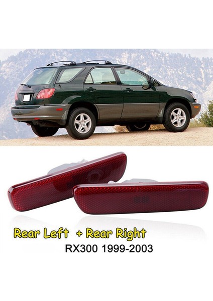 2x Lexus RX300 1999-2003 IS300 2001-05 Arka Tampon Reflektör Kırmızı LED Yan Sinyal Marker Işık 8175048010 8176048010 (Yurt Dışından)