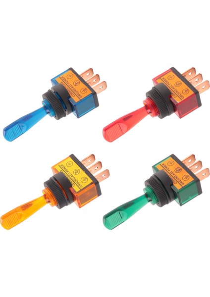 4pc 12V Dc 20A Işık Aydınlatmalı Geçiş Anahtarı Kontrol Araba Tekne Dash Spst Açık/kapalı (Yurt Dışından) fırsatları