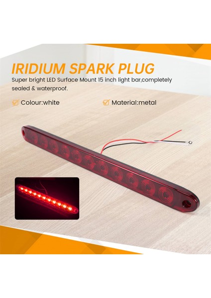 1 Adet Kırmızı 15 Inç 11 LED Işık Çubuğu Durdurma Dönüş Kuyruk 3rd Fren Lambası Kamyon Römork Kimlik Kimlik Çubuğu Su Geçirmez (Yurt Dışından) fırsatları