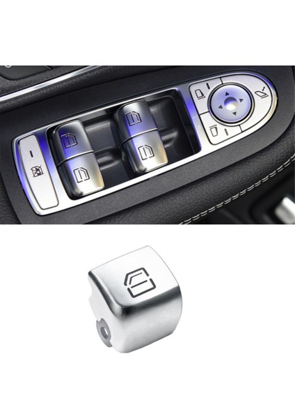Araba Sol Sürücü Kapı Pencere Anahtarı Tamir Düğme Kapağı 2059056811 Mercedes-Benz C-Class W205 Glc W253 2015-2021 No.3 (Yurt Dışından)