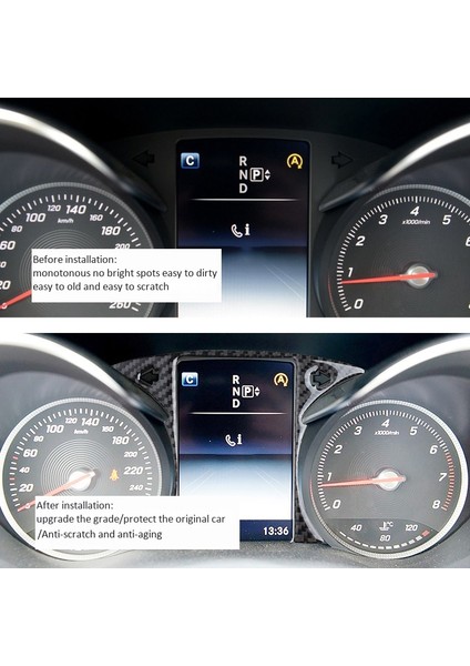 Araba Dashboard Ekran Koruma Kapağı Sürüş Bilgisayar Paneli Trim Mercedes Benz C Sınıfı Için W205 Glc X253 2015-2018 A (Yurt Dışından) modelleri