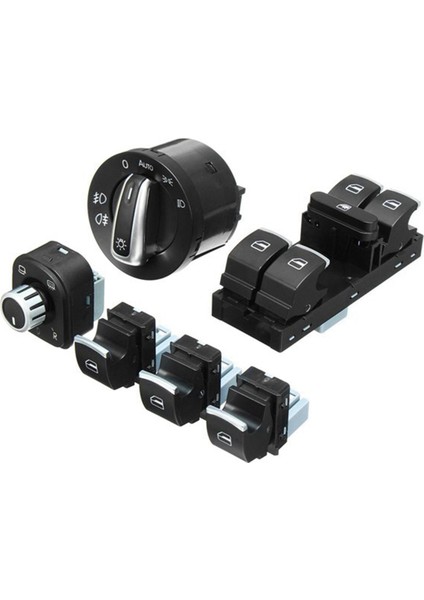 5nd 959 565A 5nd 959 857 5ND941431B 6 Adet Pencere Ayna Far Anahtarı Seti Vw Golf Mk5 6 Jetta Mk5 Passat B6 Tiguan (Yurt Dışından) fırsatları