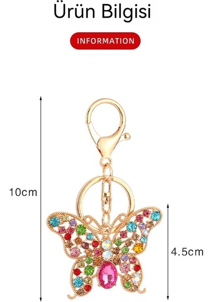 Kelebek Yaratıcı Araba Çanta Dekorasyon Anahtarlık (Yurt Dışından)