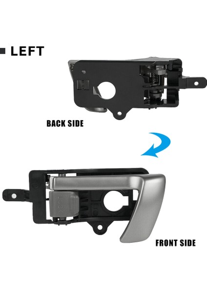 Sol + Sağ Yan Iç Iç Kapı Kolu 2007-2012 Hyundai Santa Fe Için Gri Düğmeli 82610-2B010 82620-2B010 (Yurt Dışından) modelleri