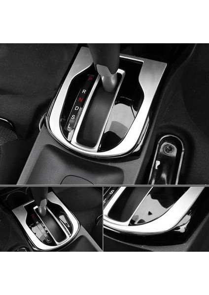 Abs Krom Araba Merkezi Konsol Vites Kolu Kutusu Paneli Kapak Trim Otomotiv Iç Honda City 2014-2019 Için (Yurt Dışından)
