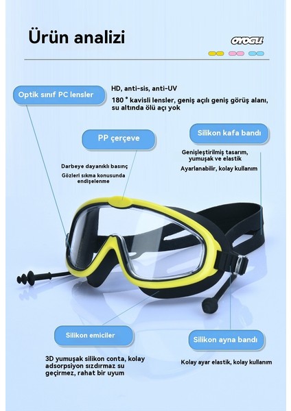 Yeni Silikon Çocuklar Için Anti-Sis Sıkı Uydurma Göz Koruması Yüzme Gözlüğü (Yurt Dışından) modelleri