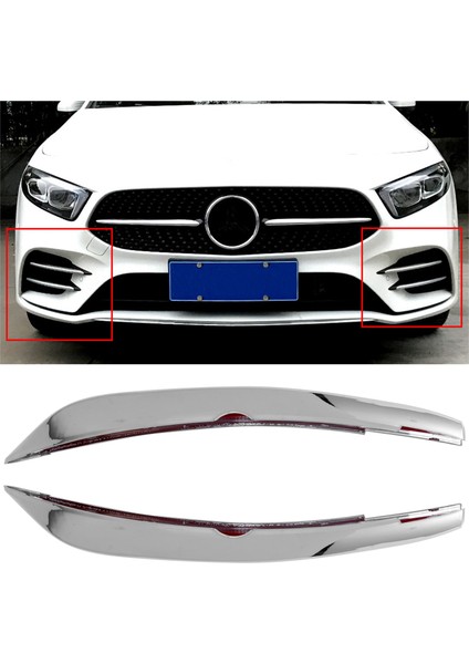 Ön Sis Lambaları Kapak Izgara Kaburgalar Etiket Dekorasyon Şeritleri Mercedes-Benz C Sınıfı Cla C118 CLA200 260 2020+ Krom (Yurt Dışından) modelleri