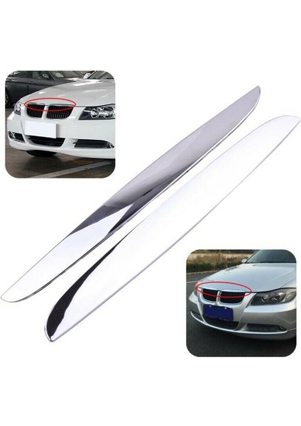 2 Adet Krom Abs Ön Tampon Üstü Böbrek Izgarası Kaput Kapağı Trim 51137117242 Bmw 3 Serisi Için E90 E91 2006-2008 (Yurt Dışından) fiyatları