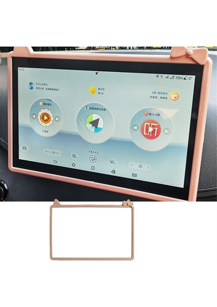 Pembe Araba Navigasyon Ekranı Koruyucu Çerçeve Ayar Kapağı Byd Dolphin Mini/byd Martı Için (Yurt Dışından) modelleri