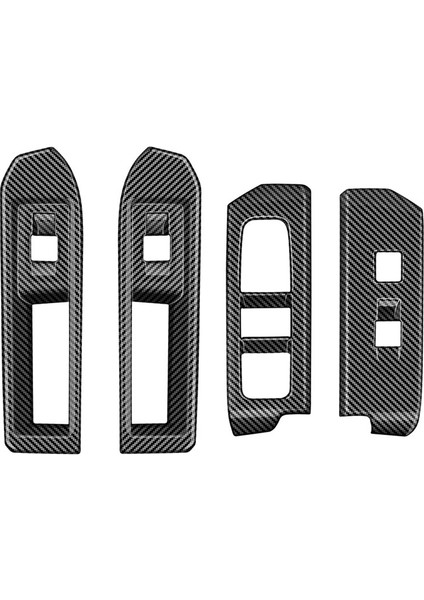 Araba Pencere Camı Kaldırma Kapağı Trim Pencere Anahtarı Düğmesi Paneli Çerçeve Toyota Tacoma 2024 Lhd Karbon Fiber Desen (Yurt Dışından)