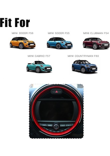8.8 Inç Kırmızı Merkezi Konsol Pano Navigasyon Ekran Kapağı Trim Dekorasyon Halkası Mini Cooper F60 F57 F56 F55 F54 (Yurt Dışından) fırsatları