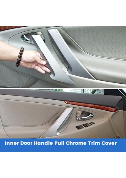 4 Adet/takım Iç Kapı Kolu Çekme Krom Ayar Kapağı Toyota Camry 06-11 74611-06100 74612-06090 74645-06080 74646-06080 (Yurt Dışından)