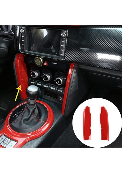 Subaru Brz Toyota 86 2012-2020 Için Araba Merkezi Konsol Yan Trim Vites Paneli Çerçeve Çıkartmalar Aksesuarları, Kırmızı (Yurt Dışından) fiyatları