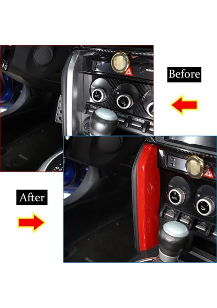 Subaru Brz Toyota 86 2012-2020 Için Araba Merkezi Konsol Yan Trim Vites Paneli Çerçeve Çıkartmalar Aksesuarları, Kırmızı (Yurt Dışından) fırsatları