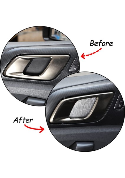 Ford Ranger 2015+ Için Alüminyum Alaşım Araba Iç Kapı Kolu Kase Kapağı Trim Koruyucu Etiket Iç Aksesuarlar, Gümüş (Yurt Dışından)