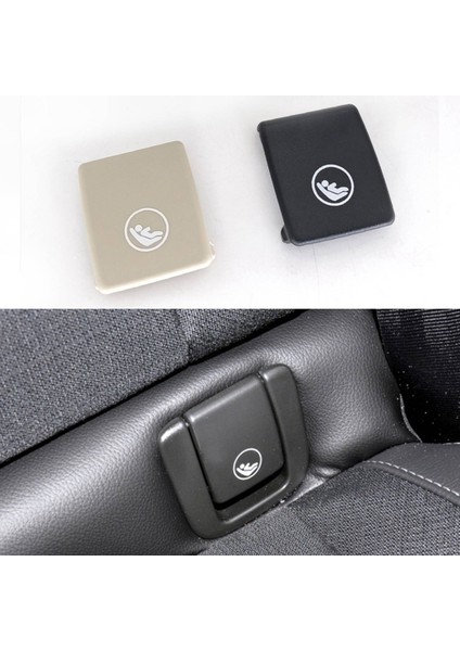 Araba Arka Koltuk Kancası Isofıx Kapak Çocuk Emniyeti Volvo V60 V90 XC40 XC60 S60 S90 Araba Arka Koltuk Kanca Siyah (Yurt Dışından)