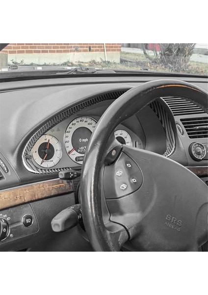 Karbon Fiber Mercedes Benz E-Class W211 2003-2009 Dashboard Kilometre Kapak Çerçeve Trim Iç Aksesuar (Yurt Dışından) fiyatları