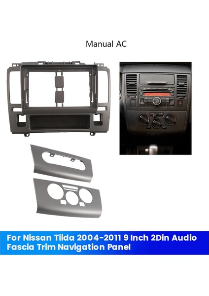 Araba Dashboard DVD 9 Inç 2din Ses Fasya Trim Paneli Nissan Tiida 2004-2011 Için Stereo Android Oynatıcı Navigasyon Çerçevesi (Yurt Dışından)