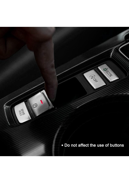 Merkezi Konsol Dişli Paneli El Freni Düğme Kapağı Trim Alüminyum Etiket 11TH Gen Honda Civic 2022 Aksesuarları, Gümüş (Yurt Dışından)