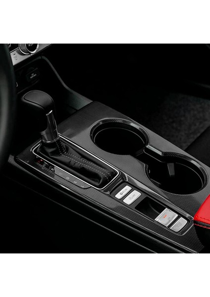 Merkezi Konsol Dişli Paneli El Freni Düğme Kapağı Trim Alüminyum Etiket 11TH Gen Honda Civic 2022 Aksesuarları, Gümüş (Yurt Dışından)