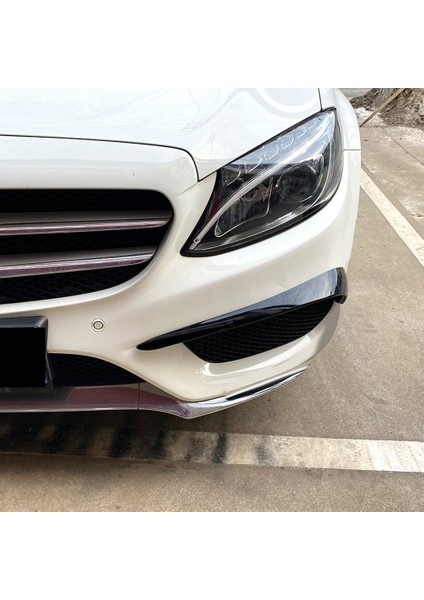 Araba Ön Tampon Spoiler Splitter Kapak Mercedes-Benz C-Class W205 2015-2019 C200 C43 Amg Siyah (Yurt Dışından) fırsatları