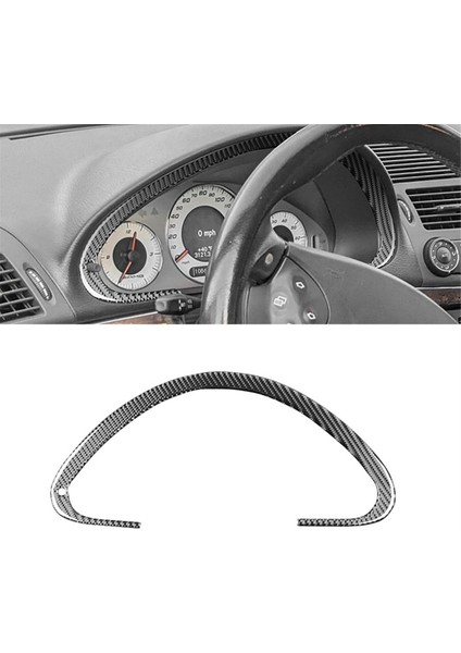Karbon Fiber Mercedes Benz E-Class W211 2003-2009 Dashboard Kilometre Kapak Çerçeve Trim Iç Aksesuar (Yurt Dışından) modelleri