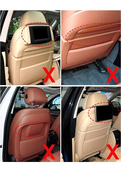 Koltuk Arkalığı Cep Kapağı Pu Deri Koltuk Arkası Depolama Cep Paneli Kapağı Bmw 5/7 Serisi Için F10 F11 F07 F01 F02 Bej (Yurt Dışından)