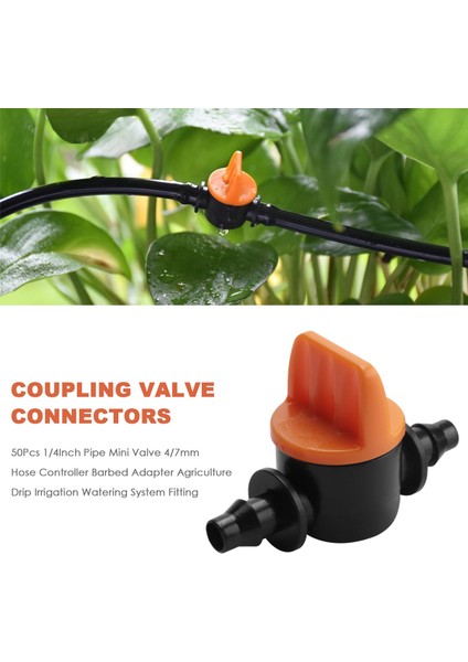 50 Adet 1/4 Inç Boru Mini Vana 4/7mm Hortum Denetleyici Dikenli Adaptör Tarım Damla Sulama Sulama Sistemi Bağlantısı (Yurt Dışından) fırsatları
