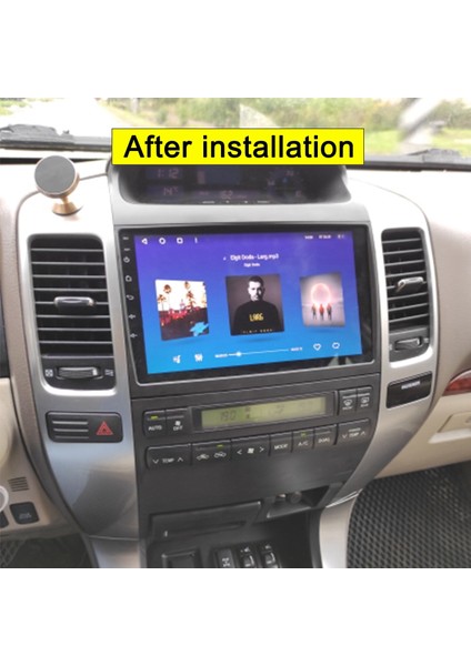 Toyota Prado 120 Için Araba Radyo Fasya J120 DVD Stereo Çerçeve Plaka Adaptörü Montaj Dash Kurulum Çerçeve Trim Kiti B (Yurt Dışından)