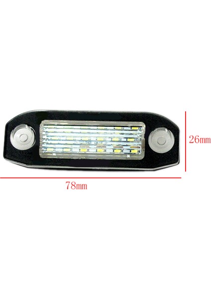 Araba LED Plaka Işık Lambası Volvo S80 XC90 S40 V60 C70 V50 XC70 V70 (Yurt Dışından)