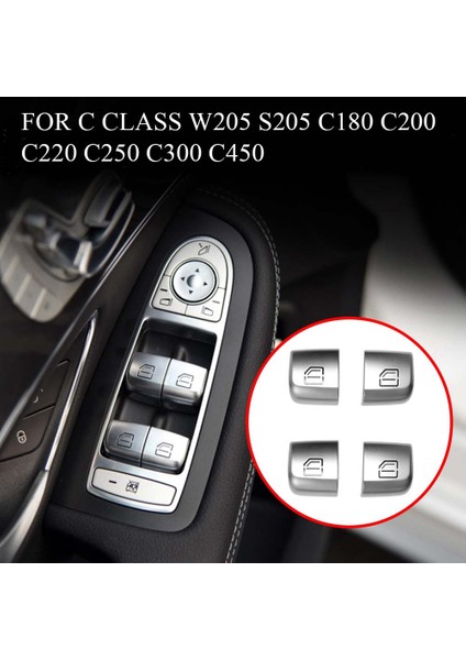 4 Adet Kapı Pencere Camı Kaldırıcı Kontrol Anahtarı Düğmesi Mercedes-Benz C Sınıfı Için W205 Glc W253 (Yurt Dışından)