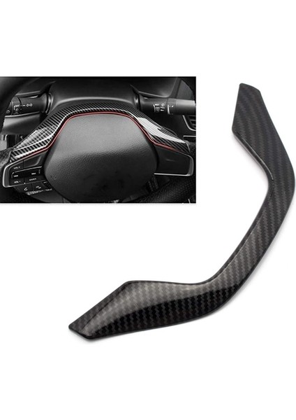 Honda Accord 2018-2022 Için Araba Direksiyon Üst Krom Çerçeve Trim Karbon Fiber Tarzı Dekor Etiket Aksesuarları (Yurt Dışından) fırsatları