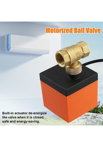 Ac 220 V Pirinç Elektrik Dişli Küresel Vana 2 Yollu 3 Telli Solenoid Su Vanası Aktüatörlü DN15 (Yurt Dışından) fırsatları